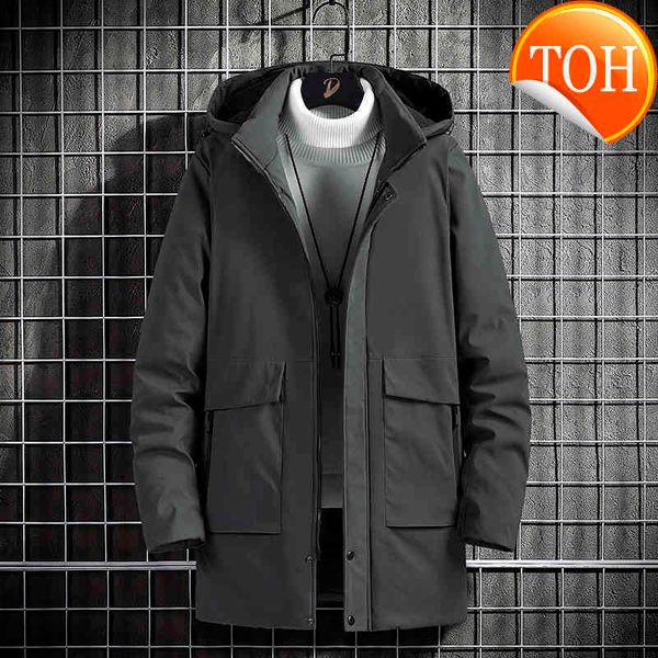 

down & parka coat thick oversize 6xl 7xl 8xl 2021 brand keep warm winter men's black blue red padded jacket
