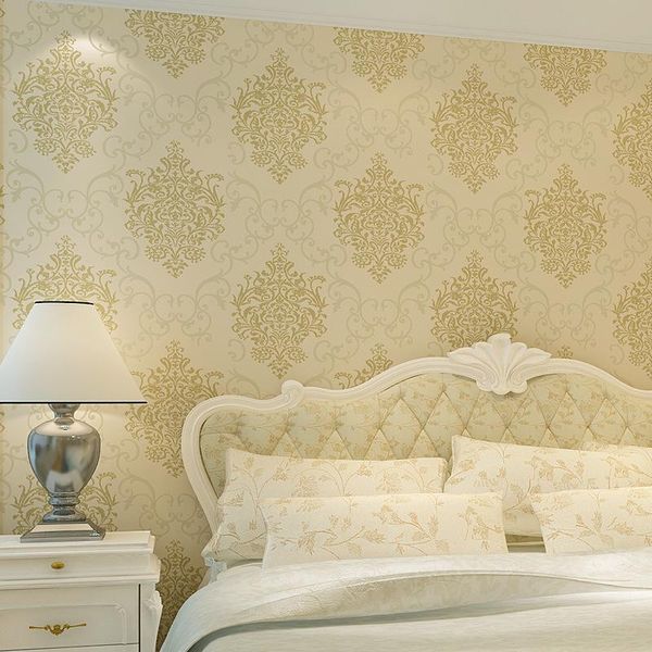 

wallpapers cheng shuo damascus flocking wallpaper non-woven tv background