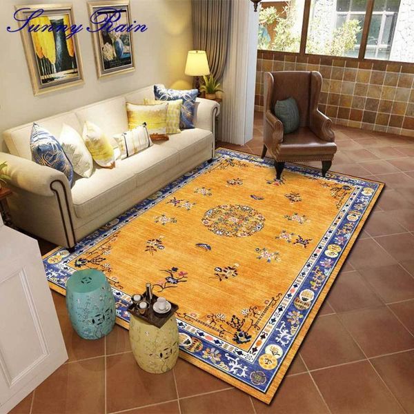 

carpets sunnyrain 1-piece printed gold for bed room area rug living jq3098