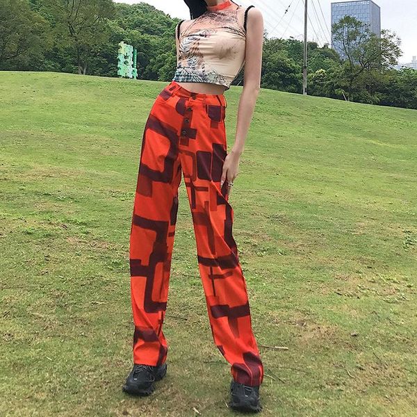 

women's pants & capris fashion wide leg casual highly waist and colorful out fits streetwear trousers for woman, Black;white