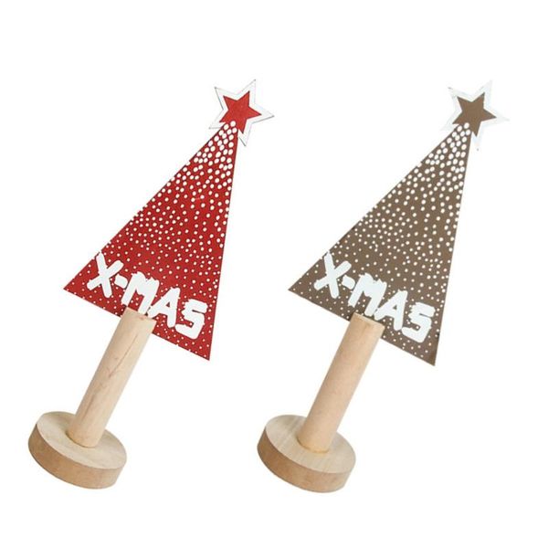 

christmas decorations 2pcs delicate pentagram tree wood adornments table home decors