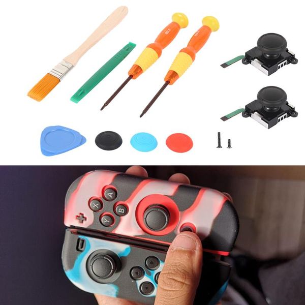 

game controllers & joysticks two sets of analog 3d joystick joy con, replacement for switch, joycon compatible with left