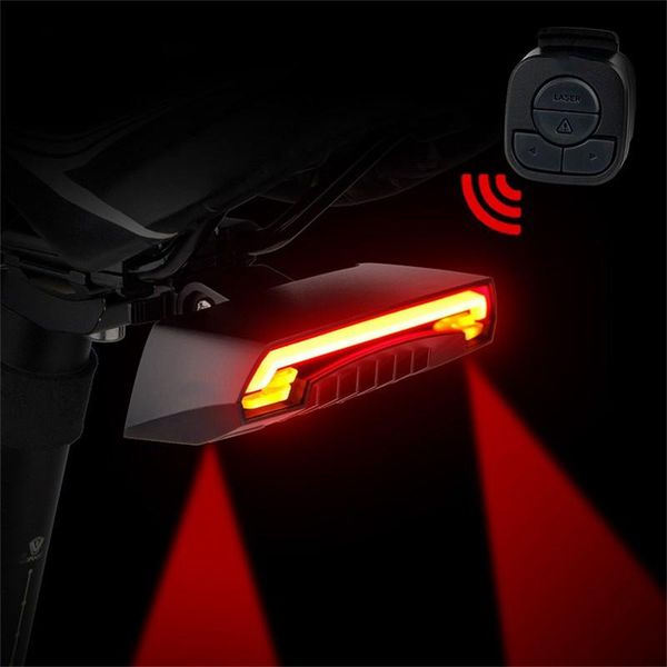 

bike lights bicycle accessories taillights intelligent laser remote control turn signal warning light usb charging ak0001