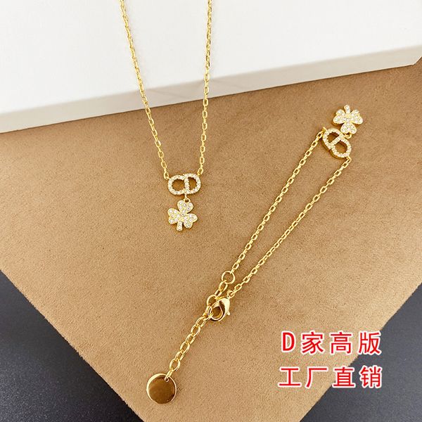 

designer jewelry new necklace women's clover neck chain ogwf 93er, Silver