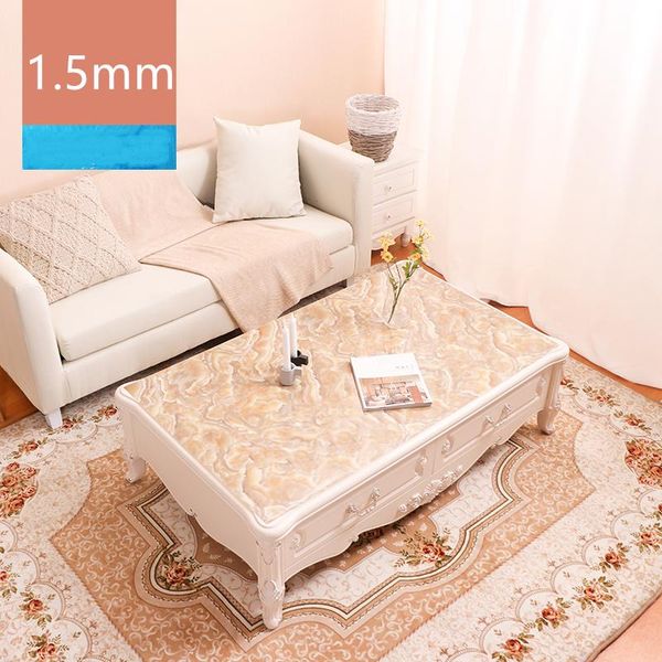 

table cloth creative 1.5mm non-toxic and waterproof european style marble pvc tablecloth soft glass placemat pad home decoration