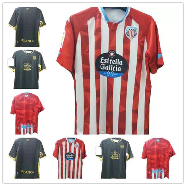

21 22 cd lugo soccer jerseys albivermellos home red away grey hombres camiseta de fÃºtbol 2021 2022 juan carlos iriome gonzalez cristian herr, Black;yellow