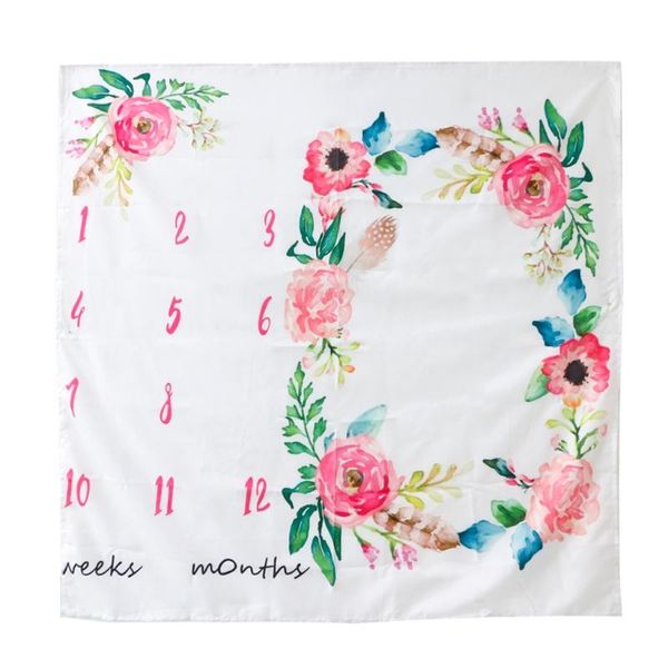 

blankets & swaddling 12 monthly baby milestone blanket born soft pography props background po