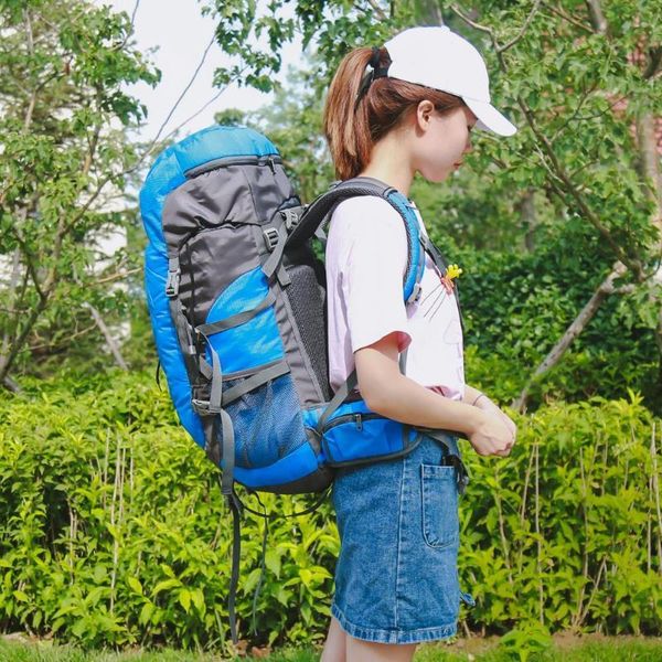 

outdoor bags 40l mountaineering bag nylon rain cover hiking windproof backpack