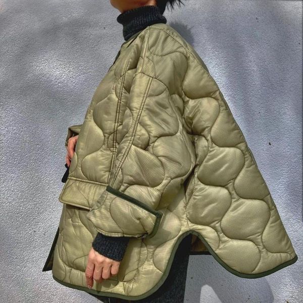 

women's down & parkas 2021 clothing in autumn and winter loose pocket single breasted fashion casual cotton jacket, Black
