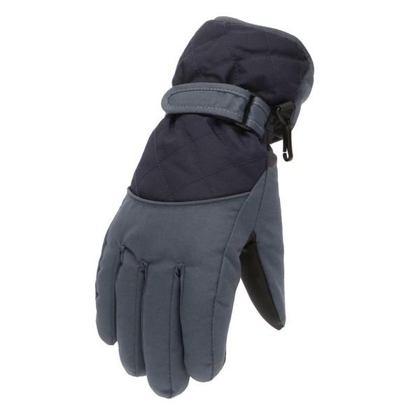 

sports gloves child skiing snow boys girls winter cycling riding warm waterproof windproof ski kids age 6-11 year, Black