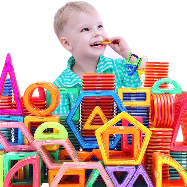 

Designer Magnetic Blocks Big and Mini Size DIY Magnet Toys Pulling Magnetic Building Blocks Assembled Toys For Children Gifts