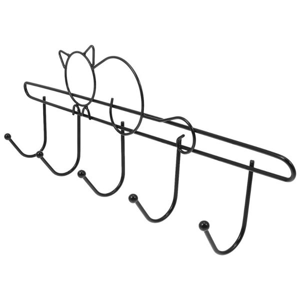 

hooks & rails 1pc simple creative iron door back key hook household clothes hat (black)