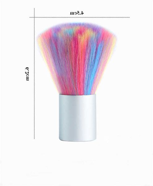 

rainbow soft nail art dust brush uv gel acrylic powder dust remover diy beauty manicure cleaning tools nail care salon tools, Yellow