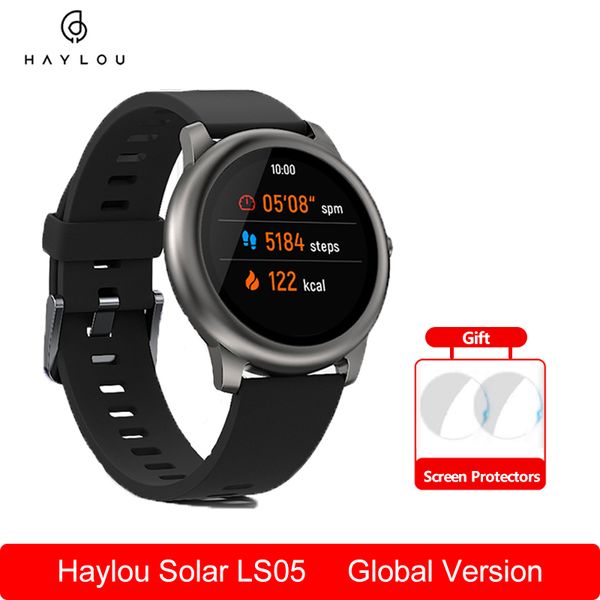 

xiaomi haylou solar ls05 smart watch sport metal round case heart rate sleep monitor smartwatch global version youpin droppingg, Slivery;brown
