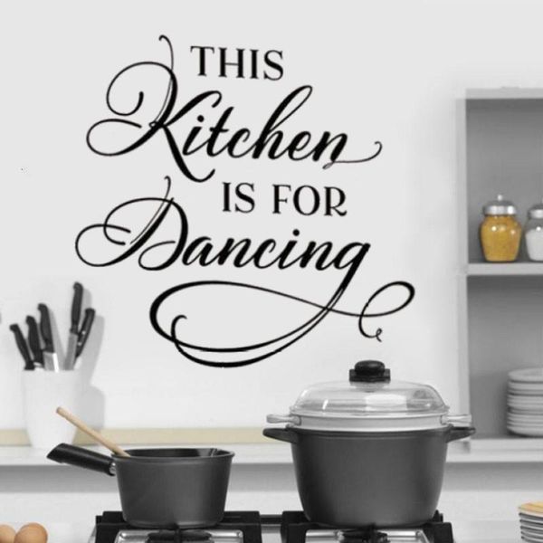 

wall stickers this kitchen is for dancing home decor mural waterproof removable restaurant decals decoration dw11024