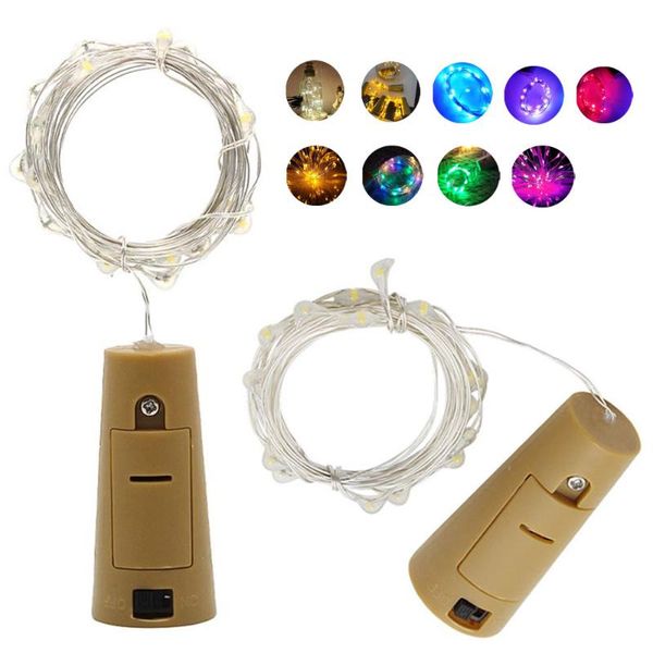 

strips 2m 20leds led battery operated silver copper wire waterproof string lights for party wedding christmas fairy xmas garland decor