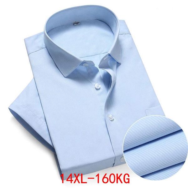 

men's casual shirts large size 10xl 11xl 12xl 13xl 14xl business office comfort summer short sleeve lapel dress white shirt 8xl 9xl, White;black