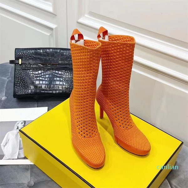 

designer the boots for spring resilient woven material and hollow colored cowhide finish zipper back easy to slip on off, Black