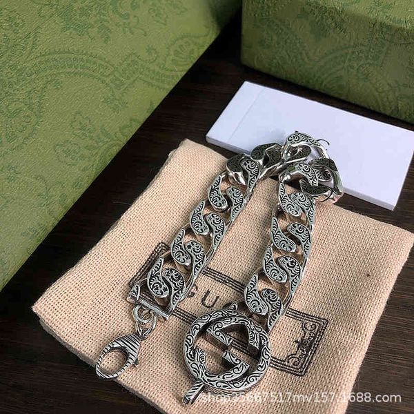 

ladies fashion jewelry hollow flower rattan cuban bracelet s925 carved classic fashion couple gift, Golden;silver