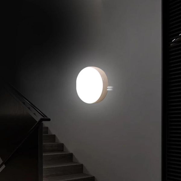 

home intelligent led motion sensor night light usb rechargeable bedroom wall lamp stairs body cabinet
