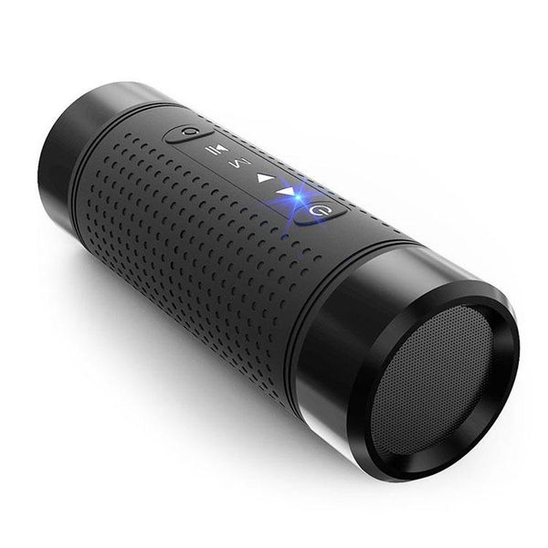 

portable speakers bluetooth speaker ip56 mountaineering cylindrical outdoor radio audio led power bank