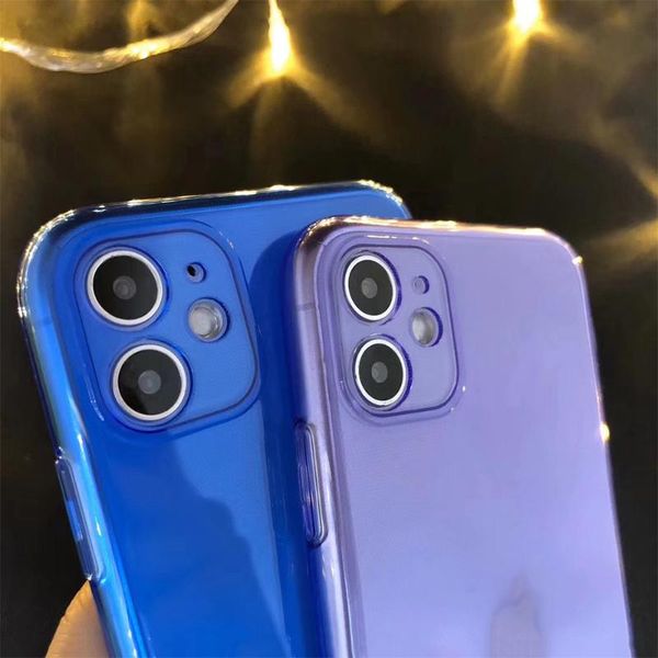 

cell phone pouches for 11 12 pro max xr x xs 6 8 7 plus se 2021 cover luxury cute clear soft cases fashion fluorescent color case