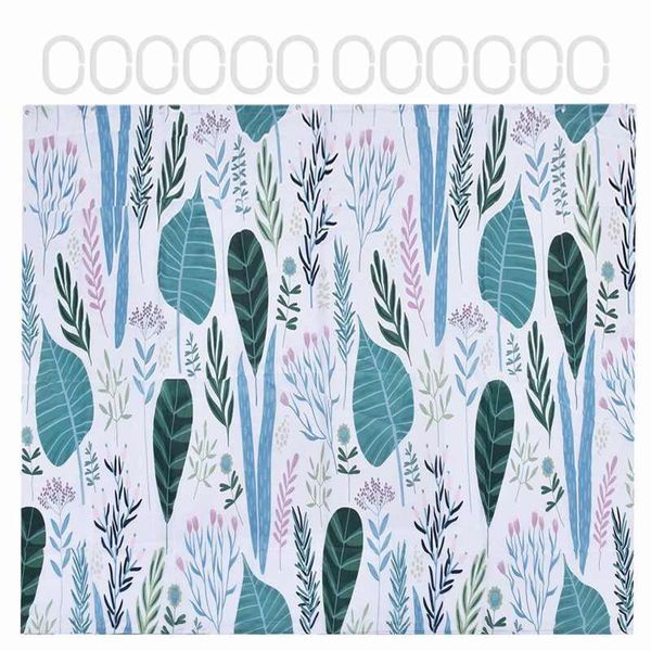 

bath accessory set decorating curtain print shower bathroom waterproof with 12 hooks for home