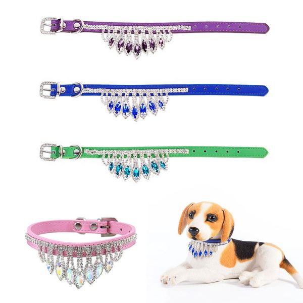 

dog collars & leashes fashion rhinestone pet collar simple sweet colors supplies necklace puppy cute cat