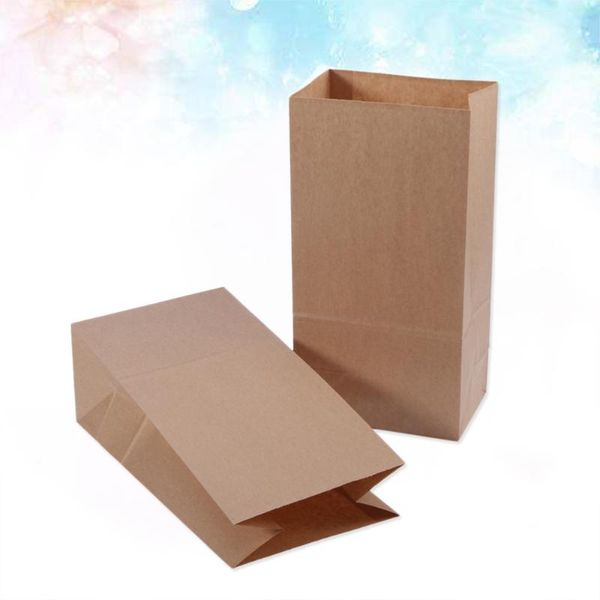 

50pcs party favor bags 70g yellow treat kraft paper sack pouch 13x8x24cm gift wrap