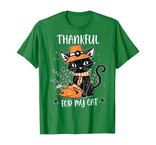 

Thanksgiving Thankful For My Cat Turkey Lover Gift T-Shirt, Mainly pictures