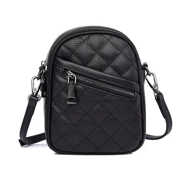 

evening bags real cow leather crossbody women round small shoulder bag female girl tote multi-pocket purses and handbag
