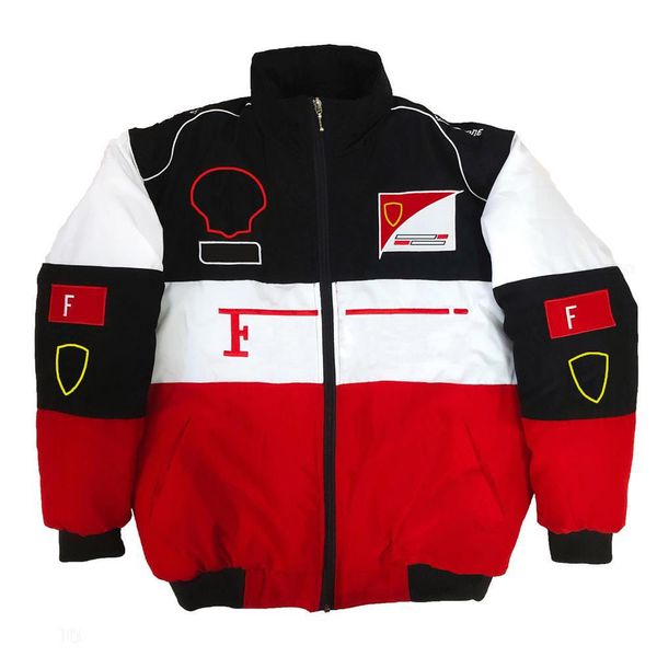 Гоночный костюм F1, куртка с длинными рукавами, ретро мотоциклетный костюм, куртка мотоциклетной команды, зимняя хлопковая одежда, теплая куртка с вышивкой 4D9E