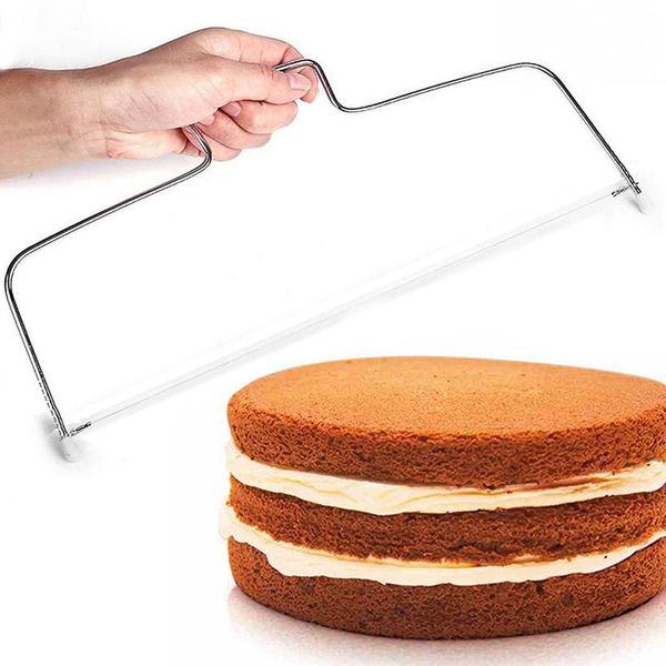 

wire cake cutter stainless steel slicer adjustable pastry bread leveler biscuit cutting tool kitchen accessories baking & tools