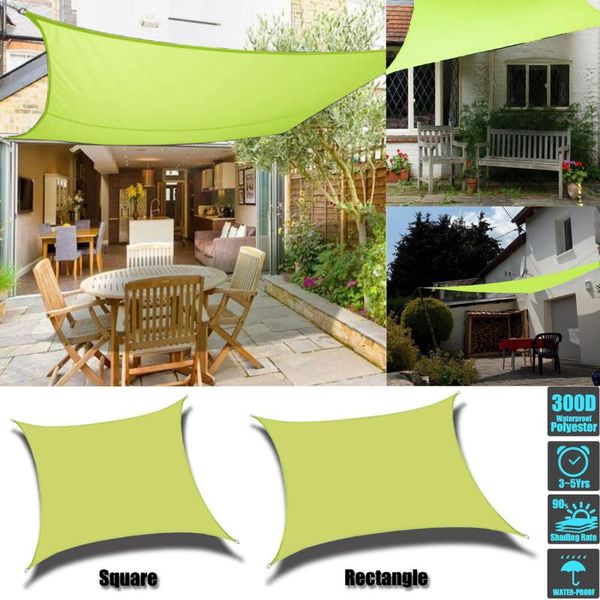 

shade green 300d oxford fabric rectangle square sail waterproof outdoor sunshade swimming pool cover sunscreen shed gazebo