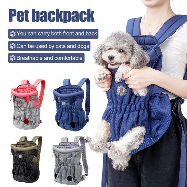 

fashion hands-cat travel bag legs out front pet carrier backpack small medium large dogs walking hiking bike motorcycle dog car seat co
