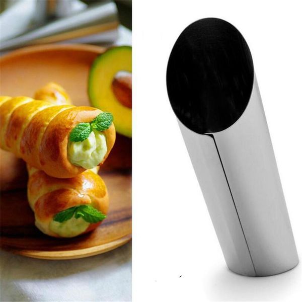 

baking & pastry tools 5 pcs stainless steel croissant mold non-stick spiral tube household kitchen production