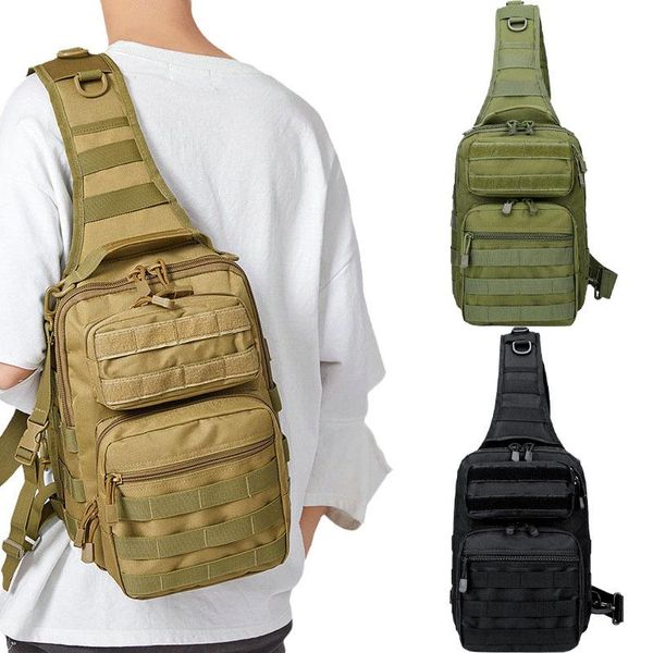 Sacchi di roba Borsa a tracolla tattica da uomo Petto militare Nylon Impermeabile da alpinismo Crossbody Sport all'aria aperta Campeggio Borse da caccia