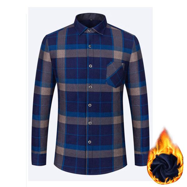

men's casual shirts 2021 winter flannel plaid man long sleeve slim fit men jacket warm cardigan button up shirt asian size 4xl, White;black