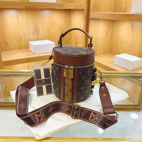 

2022 factory outlet bag women new one shoulder bucket women's fashion versatile messenger leisure handbag 78ph