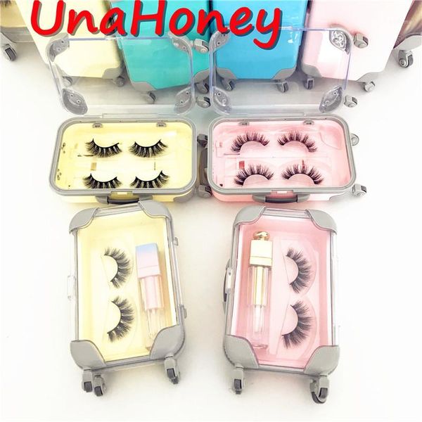 

colorful and beautiful luggage 25mm eyelash packaging box custom your fake 3d mink lashes empty make up1