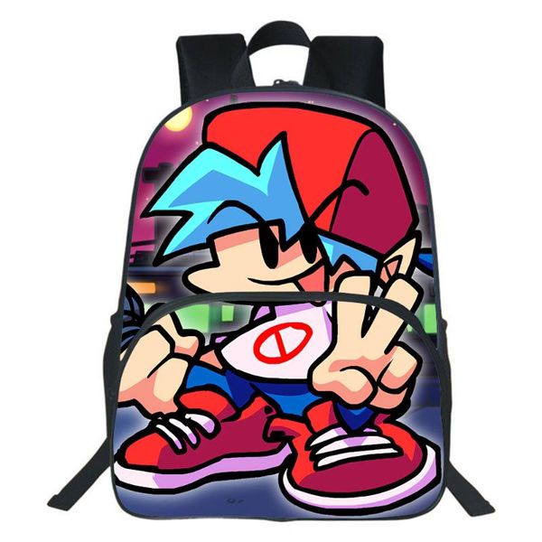 

backpack game friday night funkin children school bag men travel bookbag women double-layer knapsack mochila
