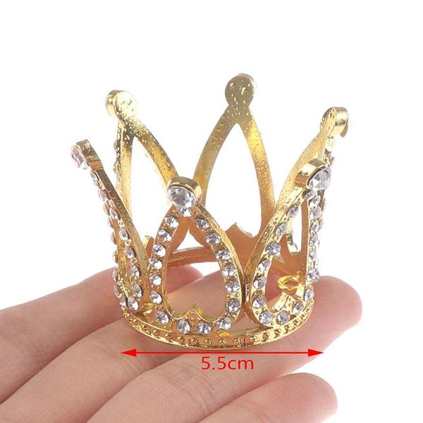 

other festive & party supplies 1pc mini crown princess er crystal pearl tiara children hair ornaments for wedding birthday cake decorati