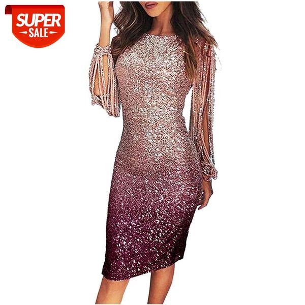 

hirigin women dress o neck tassel long sleeve sequined dinner dresses party luxury nightclub cloth for female #175i, White;black