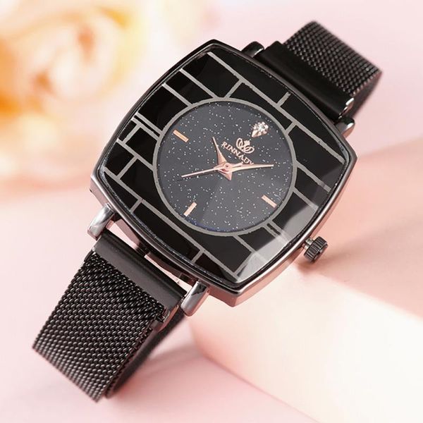 

moda mujer 2021 fashion women watches luxury love's inlaid diamond dial women's watch female star byan kol saati #d wristwatches, Slivery;brown