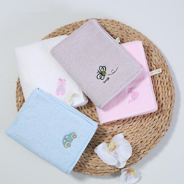 

towel 30x55cm 100% cotton cartoon animal embroidered home bathroom super soft children kids hand face
