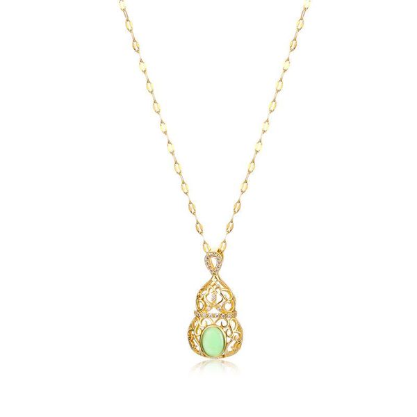 

pendant necklaces recommend jewelry gift luxury titanium steel gold hollowed girl torque wedding necklace for women choker, Silver
