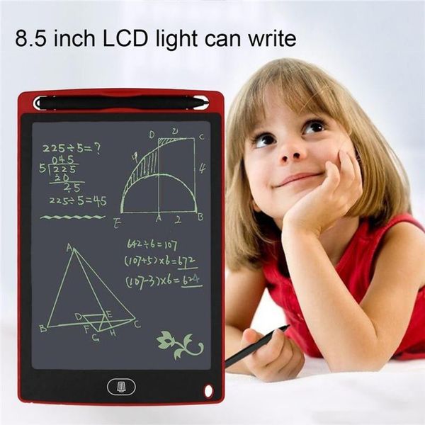 8.5 inç LCD Yazma Tablet Not Çizim Tahtası Karayolu El Yazısı Pedleri Çocuklar için Yükseltilmiş Kalem Ofisi UF581