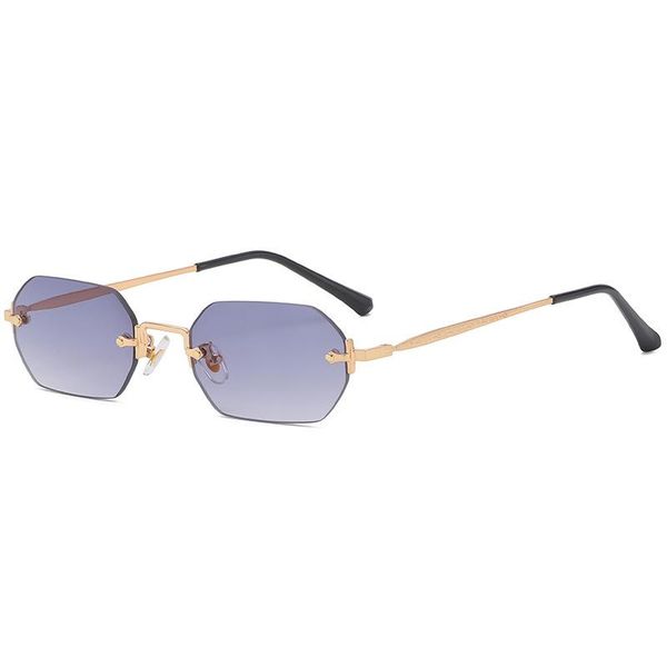 

sunglasses vintage fashion 2021 rimless frameless rectangle shades gradient uv400 summer traveling sun glasses for women, White;black