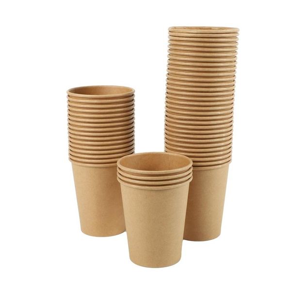 

mugs 100pcs/pack paper coffee cup disposable eco friendly tea drinking accessories