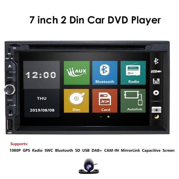 

din 7 inch wince system car dvd player stereo non gps with rds bluetooth swc sd usb touch screen rear camera